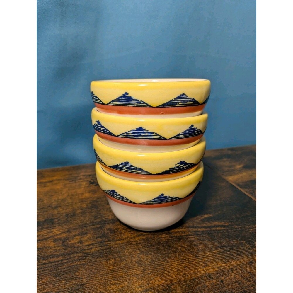 Vtg MCM Homer Laughlin RestaurantWare USA Solerno Pattern Fruit/Dessert Bowls